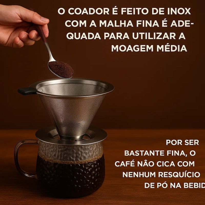 Coador com Filtro de Café Reutilizável - CoFilter