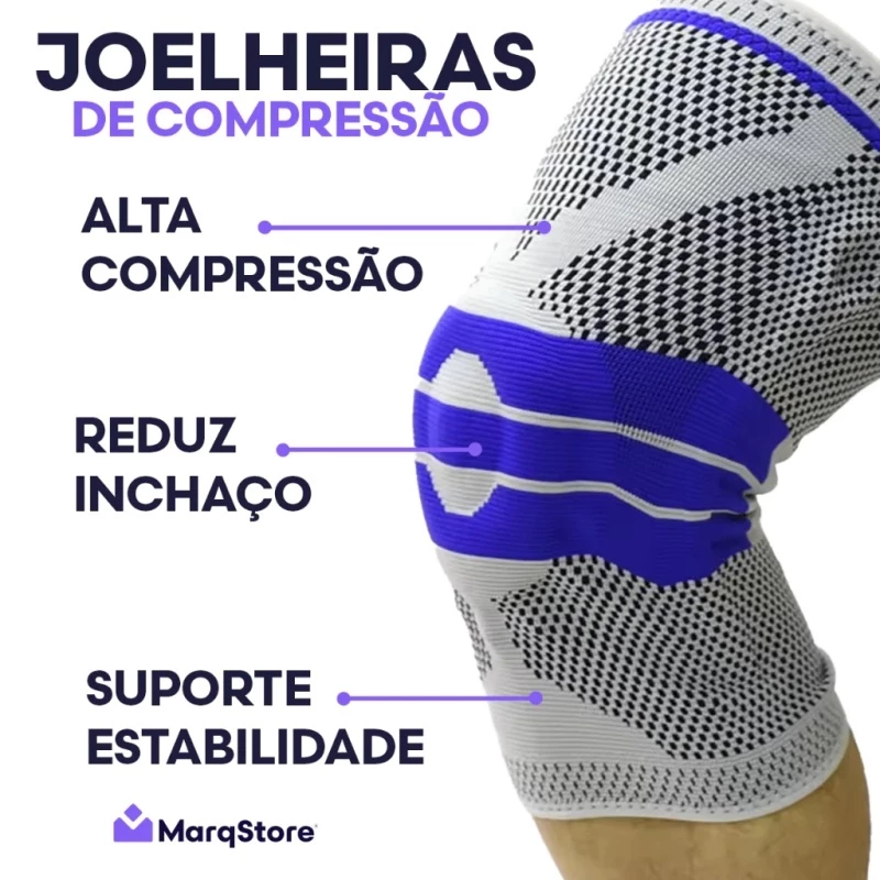 Joelheira Compressão Flexivel 3D Ortopedica Esportiva