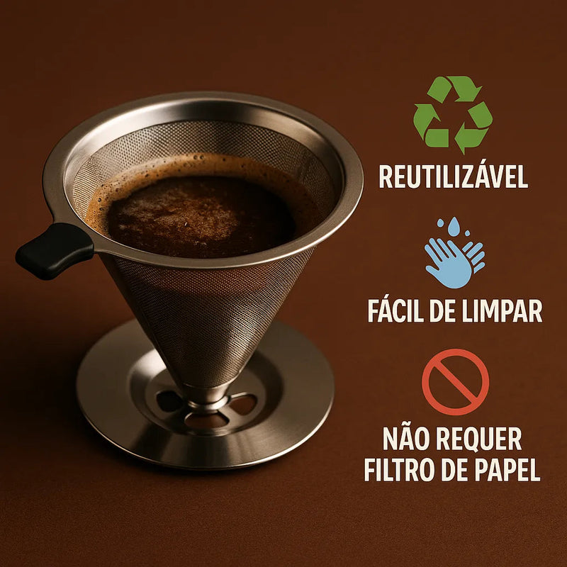 Coador com Filtro de Café Reutilizável - CoFilter