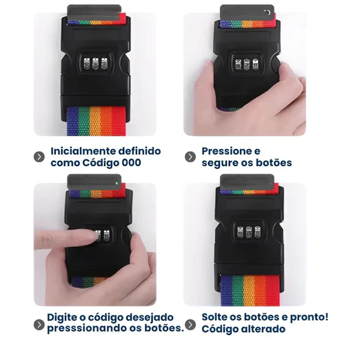 Cinta de Proteção Para Mala com Segredo