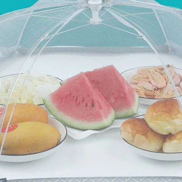 Tela Protetora de Alimentos Cinza Dobrável 👇